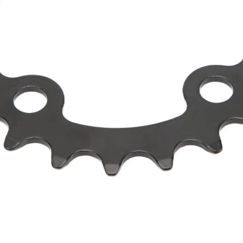 Close-up of Two Pack 22 Tooth Bicycle Chainring for 104 BCD Cranks 64mm 8 9 10 Speed Replacement Carbon Steel, teeth detail