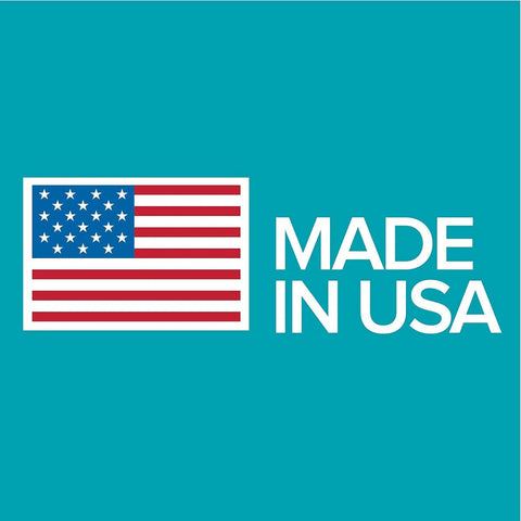 American flag with 'Made in USA' text, emphasizing the origin of the Medium Duty Flexogen Hose 5/8 Inch By 50 Feet.