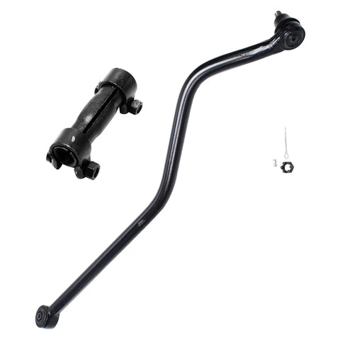 9Pc Front Suspension Kit for 1997-2006 Jeep Wrangler Includes Drag Link, Three Tie Rods, Two Adjusting Sleeves, One Track Bar, and Two Sway Bar Links Replaces Pitman Arm to RH Steering Arm, Built for Tough Trails.