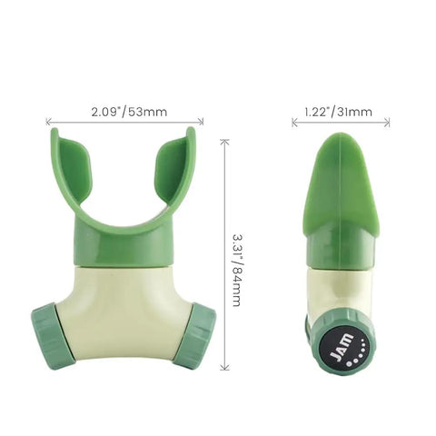 Bidirectional Incentive Spirometer For Adults Easy Clean Respiratory Trainer with dimensions labeled in green and beige.