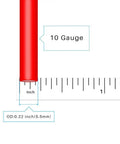 Red wire from 10 Gauge Silicone Wire Kit With 7 Color Options 25 Ft Per Color Ultra Flexible 10 AWG Stranded Tinned Copper Wire