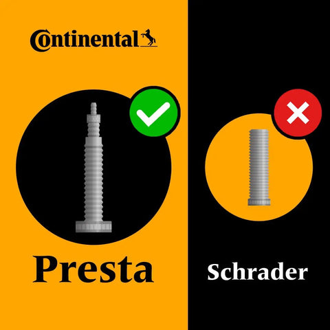 Comparison of Presta and Schrader valves, with emphasis on Presta for Premium Inner Tubes 700x32-47 (28x1.5-1.75) 42mm Presta Valve Pack Of 2 Fits 32-622 To 47-622 Durable Seamless Vulcanized, Quality Tested For Road Bike Wheels