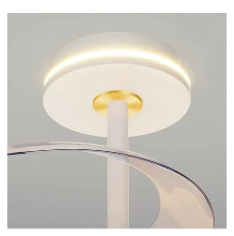 Modern Luxury Chandelier Ceiling Fan Combo With Remote Control For Living Room Nordic Style Lighting Fixture close-up of ceiling mount with LED light