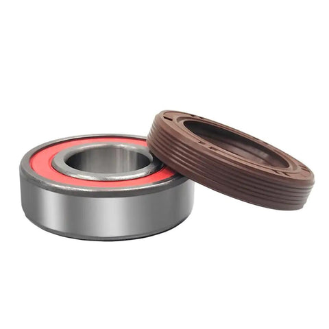 Front Wheel Hub Bearing And Seal Replacement Kit Compatible With Recon 250 And Rancher 350 ATVs featuring a steel bearing and rubber seal.