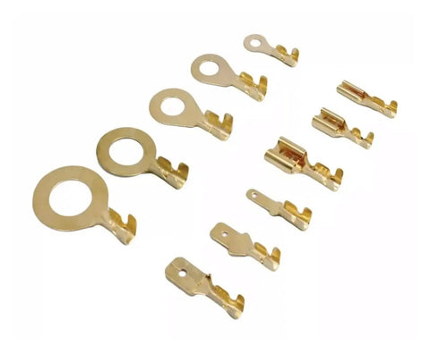 Grab A Solid Assorted Kit Of 750 Insulated Male And Female Wire Connectors Featuring 2 Point 8 Millimeter 4 Point 8 Millimeter And 6 Point 3 Millimeter Crimp Spade Terminals Perfect For Any Electrical Job Or Auto Repair Gig Needing Reliable Quick. gold metal spade terminals