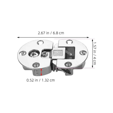 Concealed Cabinet Door Hinges Four Piece Set Flush Installation 90 Degree Adjustable In Silver Zinc Alloy For Slick Silent Opening And Closing