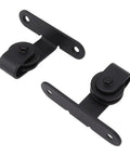 Full Extension Drawer Slides Hardware Kit With Quiet Glide components in black metal for barn doors installation
