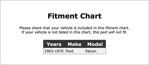 Fitment chart for Ford Falcon Rear Drive Shaft Universal Joint U Bolt Kit Replaces Rear Joint For 1963 1964 1965 1966 1967 1968 1969 1970 OE Style High Quality Upgrade Included, 1963-1970