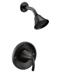 Glyde One-Handle Posi-Temp Matte Black Shower Trim Kit, Valve Required For Installation, eco-performance bath fixture