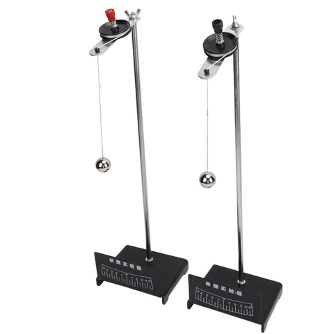 Two metal Pendulum Lab Demonstration Tools with clear dials, black stable bases, ideal for physics class and laboratory experiments.