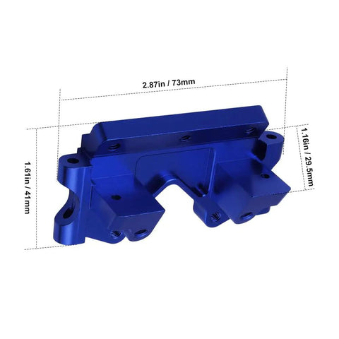 Aluminum Front Bulkhead Upgrade For 1/10 Traxxas Slash 2WD Rustler Stampede Bandit 2530A Navy Blue Anodized With Hardware