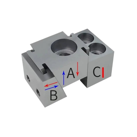 Knockout Performance Heavy Duty Cnc Machine Vise Side Fixture Clamp Block With Adjustable Jaw showing threaded mounts.