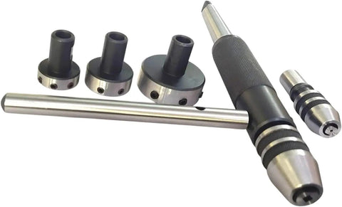 Presize Mt2 Lathe Tailstock Tap And Die Holder Kit eight-piece MT2 steel threading set with Morse taper shank