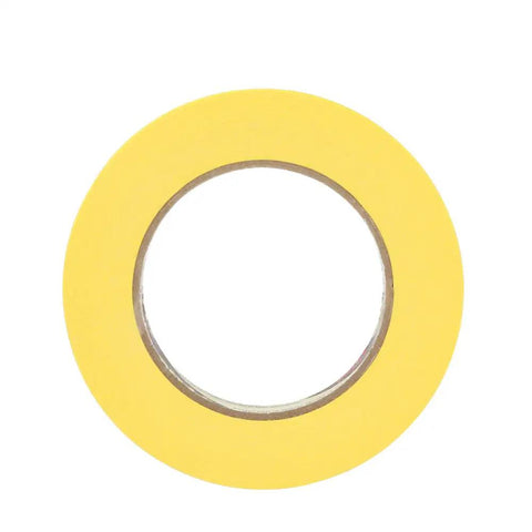 Pro Grade Industrial Masking Tape Bright Yellow 18 Mm By 55 M High Performance Holding For Automotive Paint Masking