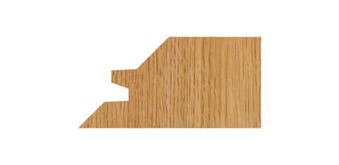 Pro Grade 45 Degree Lock Miter Router Bit With Two Inch Diameter And Half Inch Shank Two And Three Eighths Inch Overall Length cross-section