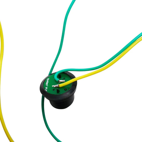 Premium Joystick Enable Switch For Dingli Scissor Lift Dl00003033 with green and yellow wires visible, 100mm diameter.