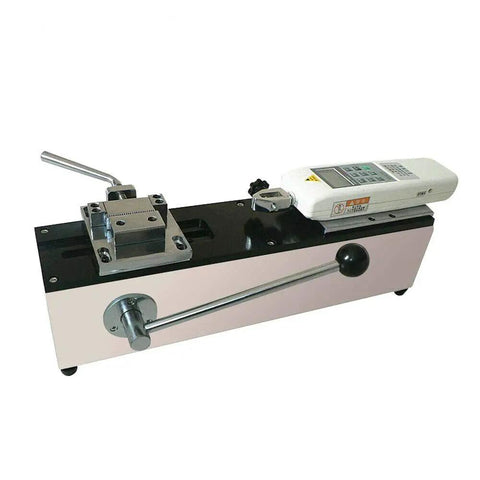 Go-To Digital Pull Force Tester With Horizontal Push Pull Bench, 500N Capacity, High Precision Digital Force Gauge, Portable Tensile Tester For Wire Harness Terminals, 0.1N Graduation, 1% Accuracy, Easy To Use. Horizontal bench with clamping fixture and gauge