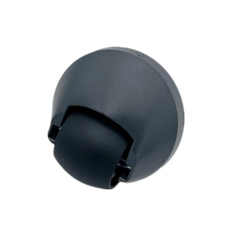 Black Roborock omnidirectional wheel caster for vacuum cleaner.