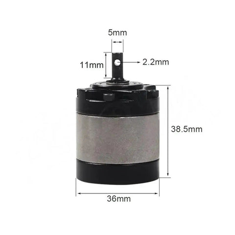One Seventeen Planetary Gearbox With Motor Gear Beefy Metal Transmission with dimensions for RC D90 Scale Crawlers