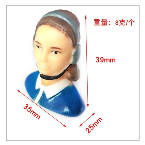1 To 9 Scale Female RC Pilot Figure Kit Vinyl Miniature For Airplane Models Realistic Painted Detail Color Options Red Or Blue Size L35mm W25mm H39mm Perfect For RC Plane Builds And Flight Deck Display
