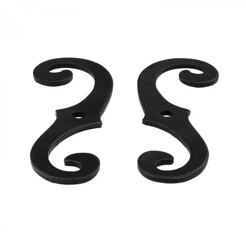 6 Pack 6.5 Inch S Style Cast Iron Shutter Dogs With Rust Resistant Powder Coated Finish External Shutter Tieback Hardware