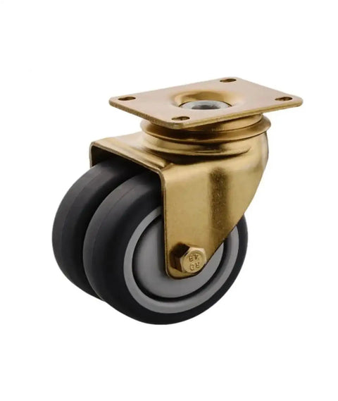 Heavy Duty 3 Inch Swivel Caster Wheels Featuring Silent TPR Design And Precision Ball Bearings For Aviation Carts and Dining Furniture.