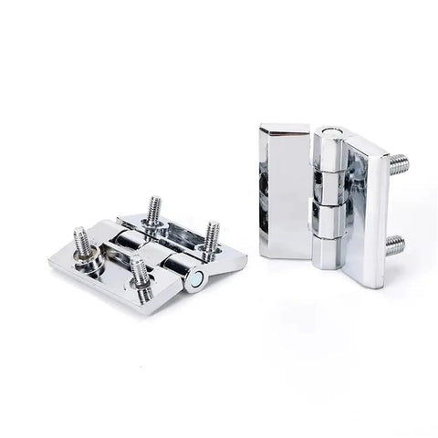 Heavy Duty Stud Screw Hinge for Industrial Machinery and Equipment Box Door 40x40mm Corner Bracket Locking Hinge Kit Bright Finish
