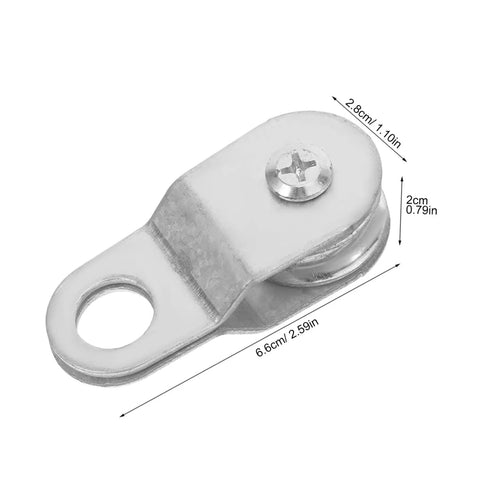 12 Piece Swivel Rope Pulley Block Wheel For 6mm Rope Load Lifting Wire Pulley Open Design Workhorse For Heavy Duty Towing And Material Handling Roller For Home Garage Outdoor Utility Projects silver pulley, 6.6cm