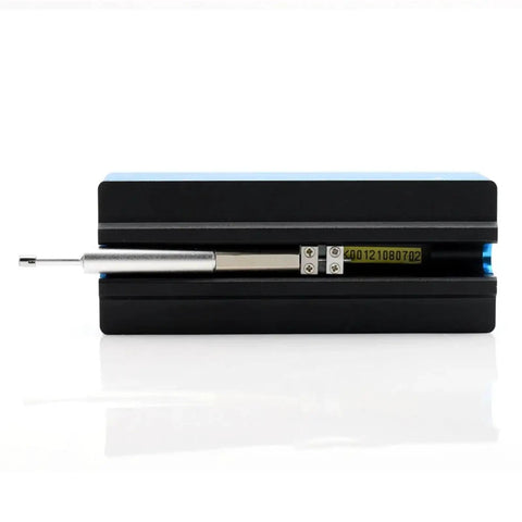 Knockout Portable Surface Roughness Tester Ndt120, compact black design with metallic probe for precise measurement.