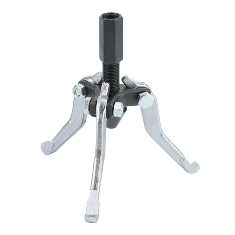 Badass 5 Piece Carbon Steel Internal External Gear Bearing Puller Removal Tool Kit With 100 MM Triple Leg Sliding Hammer 1 2 KG Weight For Strong Grip Locking Easy Extraction Of Stuck Bearings In Your Shop. 3-jaw steel puller head