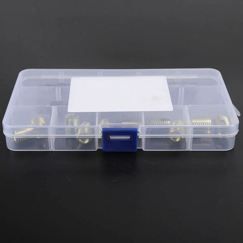 Thread Repair Kit 12Pcs M8 X 1.25 Self Tapping Thread Insert Tool Set With Vibration Anti Loosening For Auto And Industrial Applications Heavy Duty Easy For Car Repairs Trucks Trains Ships Machinery Electronics And Plastics, plastic case