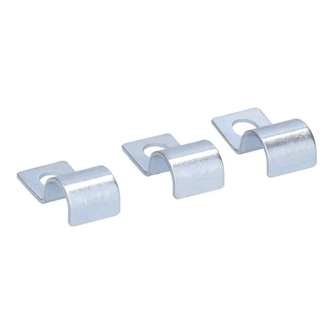 20 Pack Single Hole Pipe Clamps For 8mm Pipes Zinc Plated Stainless Steel Clips With Smooth Burr Free Inner Ring Protects Rubber Rings