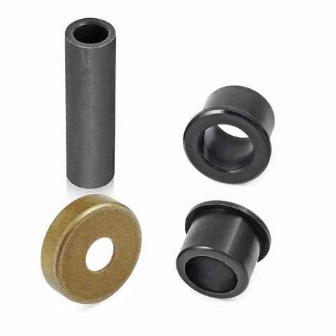 Badass Lower A Arm Bushing Dust Cover Seal Caps Shaft Collars Rebuild Kit For Yamaha YFZ450 Atv And B125 Models Upgrade Your Steering With Rad Stability Keeping Things Slick And Reliable For Your Daily Rides Where Quality Cannot Fail. black and gold ATV steering bushings and dust cover seals