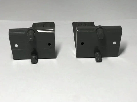 Heavy Duty Rear Mount Brackets For Undermount Drawer Slides Built Tough For Cabinetry Fits 12 To 21 Inch Drawers view from front showing mounting plates.