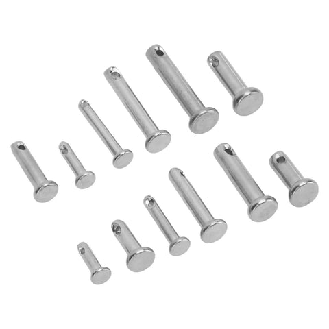 60 Piece Clevis Pins Assortment Kit With Zinc Plated Steel Pins Flat Head Single Hole Heavy Duty And Rustproof Stored In Plastic Organizer Box For Easy Sorting And Quick Access