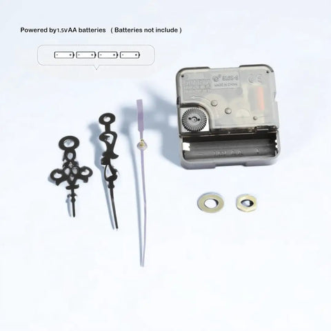 Quartz Clock Movement Mechanism DIY Repair Kit With Red Second Hand Practical Wall Clock Parts Easy Install Replacement Battery Powered Not Included Fits Clock Panels Up To 6 Mm Thick Pro Grade And Affordable components displayed