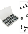 M3 Nylon Hex Spacer Standoff Kit With 320 Piece Hardware Set For PCB Motherboard Assembly Black Storage Box And Nylon Pillars Screws Nuts And Washers For Easy Solid Mounting, open organizer