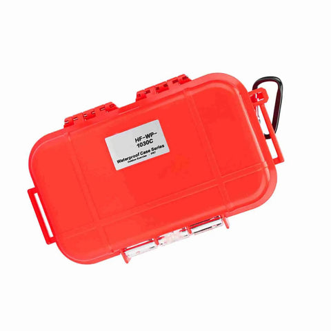 Outdoor Survival Shockproof Storage Box and Cover Durable ABS and Stainless Steel Container Airtight and Portable EDC Organizer for Tools Phone Keys Red