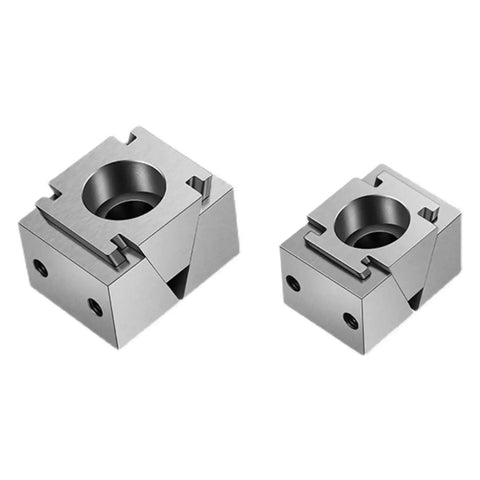 Rock Solid Cnc Machining Tabletop Adjustable Side Clamping Block Precision Vice with Heavy Duty Wedge, two sizes, alloy steel construction.