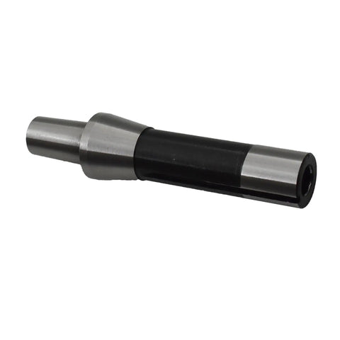 Heavy Duty R8 To JT3 Drill Chuck Arbor Reducer Adapter Fits Bridgeport Style Mills And Lathes, steel, angled view.