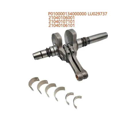 Heavy Duty Crankshaft Assembly With Connecting Rod And Bearings Fits 800cc Atv Quad Dirt Bikes And Go Karts To Handle Gnarly Trails Make Quick Fixes And Keep You Rolling, showing detailed assembly parts.