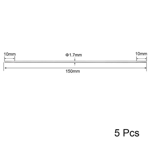 M2x150mm Pushrod Connector Stainless Steel Rod Linkage For RC Boat Car Airplane And Helicopter Five Pieces Easy To Bend Works With Micro Servos And Small Projects