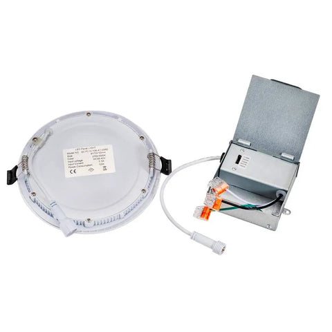 Switch Up Your Setup With This 20 Pack Of 6 Inch LED Recessed Downlights showing slim profile and wiring components for installation.