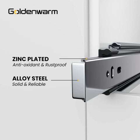 22 Inch Soft Close Full Extension Drawer Slides Set of 6 Pairs Cabinet Drawer Slides with Ball Bearing, Heavy Duty, 100 Lb Capacity