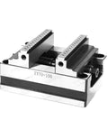 Precision Four Five Axis Bench Vise With Self Centering Turntable Fixture For Cnc Machining, ZY70-100 model with metal jaws.