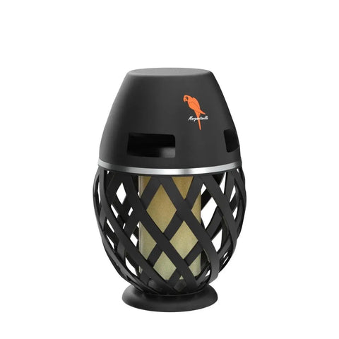 Front view of Waterproof Tiki Torch Bluetooth Speaker from Two Pack Portable Party Speaker With Flickering LED Lights Perfect For Travel Backyard Parties Poolside And More