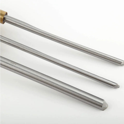 Badass Three Piece Bowl Gouge And Wood Chisel Set For Exact Lathe Work. Premium HSS Blades with precision tips.