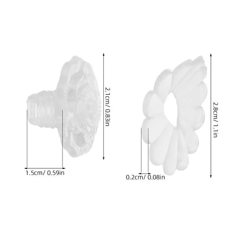 Heavy Duty 8Mm Umbrella Top Caps Double Pack Replacement Covers For Folding Parasols And Backyard Shade Gear Built Tough To Handle The Daily Grind Easy, clear design with measurements shown.