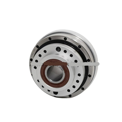 Rock Solid Hollow Harmonic Reducer Box For Industrial Robots, precision gearbox with metallic finish, compact design, used in automation.