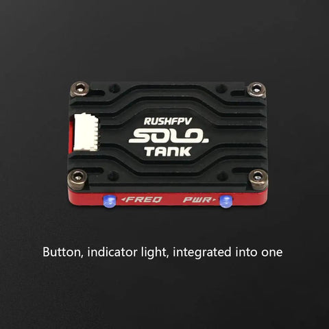 Top view of Solo Tank 5.8G VTX Video Transmitter CNC Shell 1.6W High Power Built In Microphone Heat Dissipation Structure for RC.